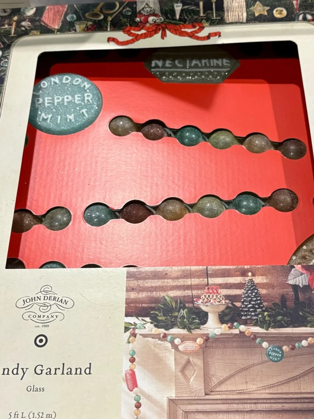 JOHN DERIAN NWT glass candy garland -60”